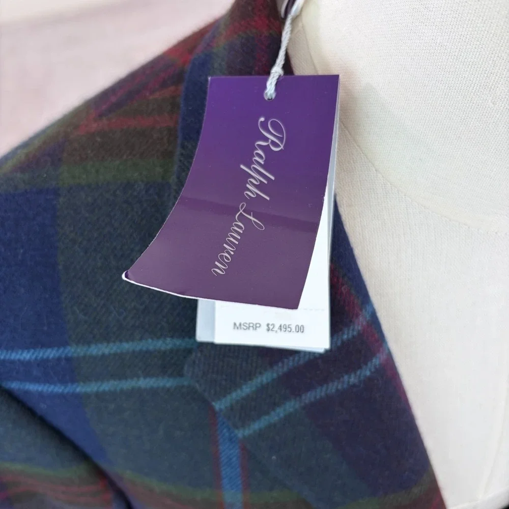 Ralph Lauren Purple Label Kent Hand Tailored Jacket Men 42R Wool Plaid NWT $2500
